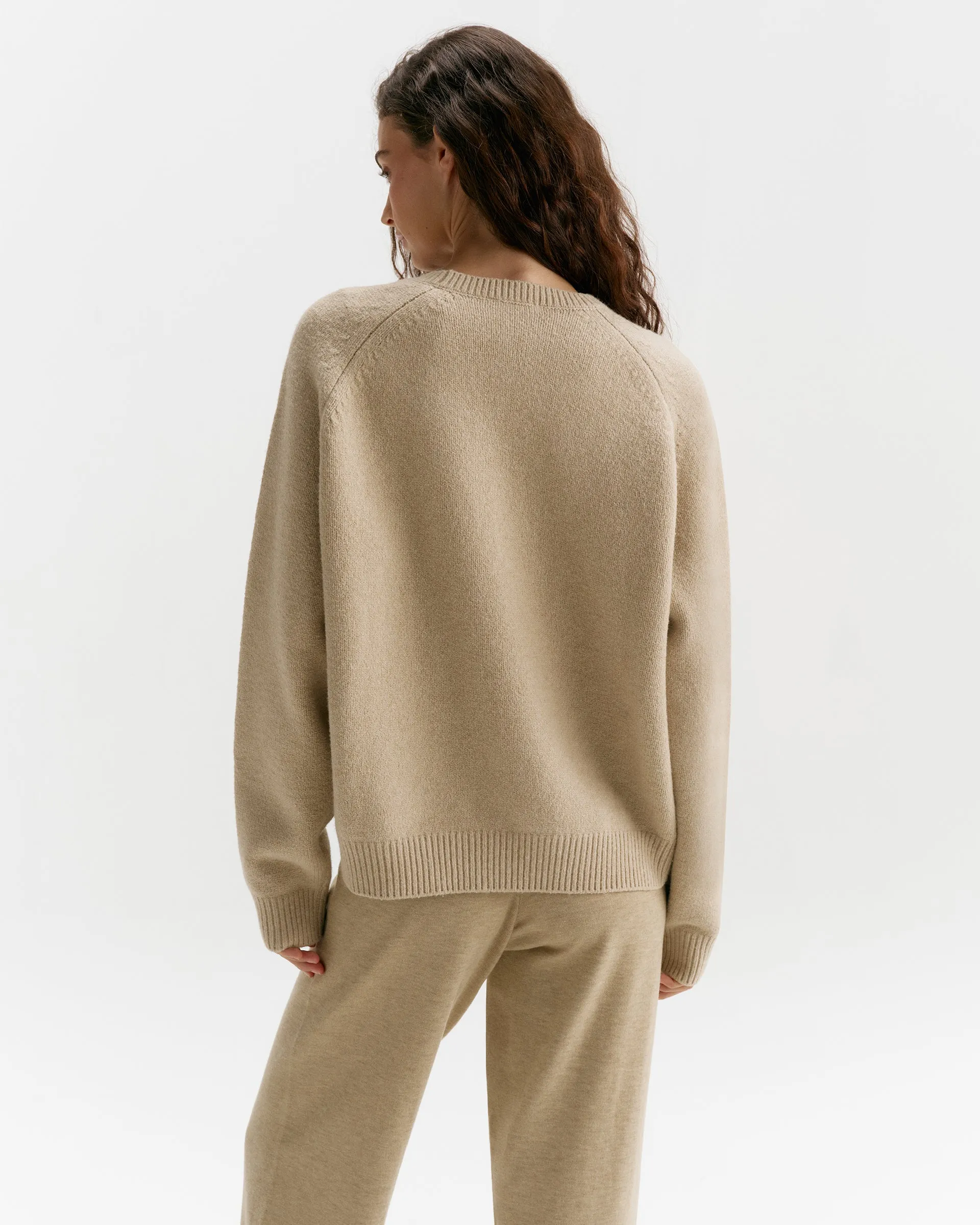 Boucle Oversized Knit Sweatshirt - Oatmeal sold by Adanola product image thumbnail 2