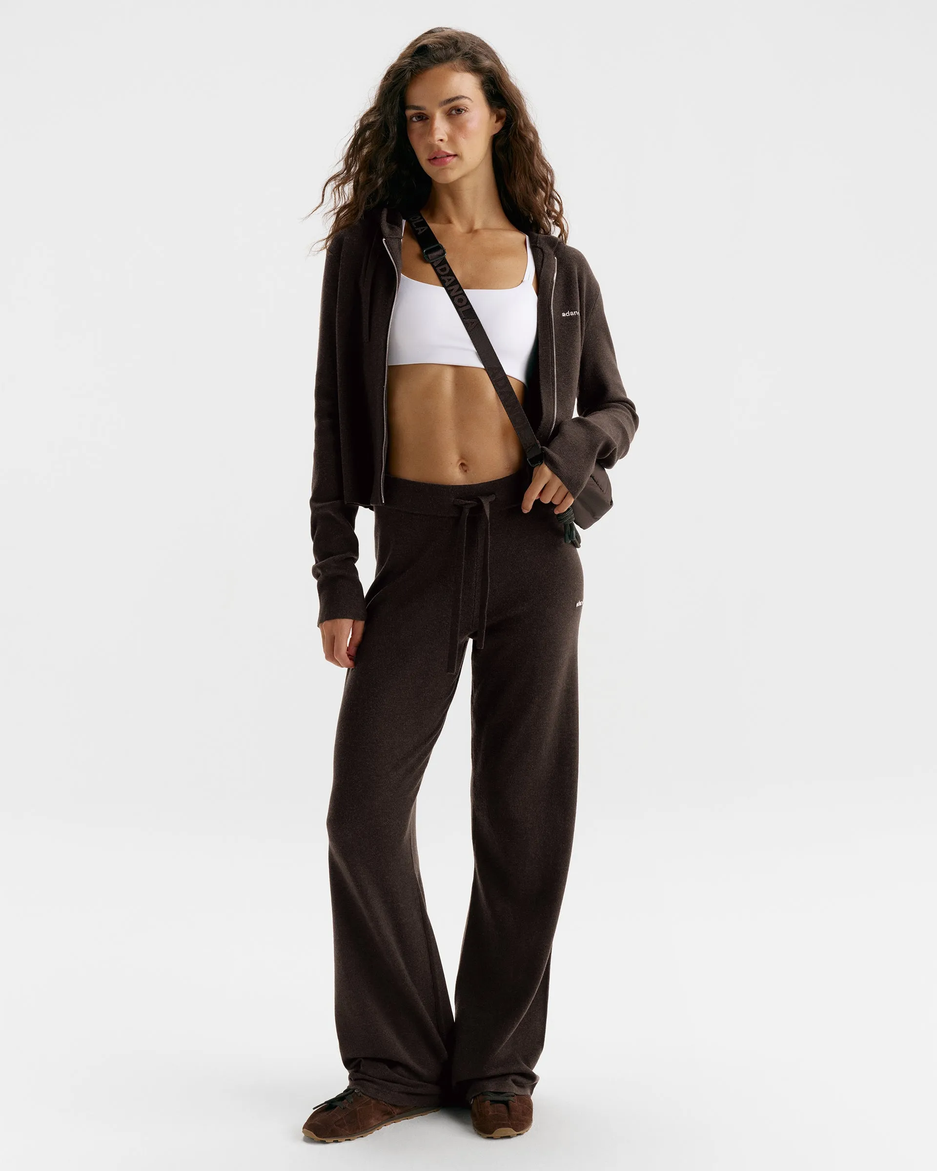 Knit Straight Leg Trousers - Coffee Bean sold by Adanola product image thumbnail 5