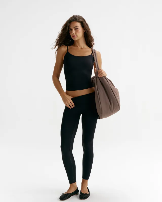 Low Rise Fold Over Yoga Leggings - Black made by Adanola
