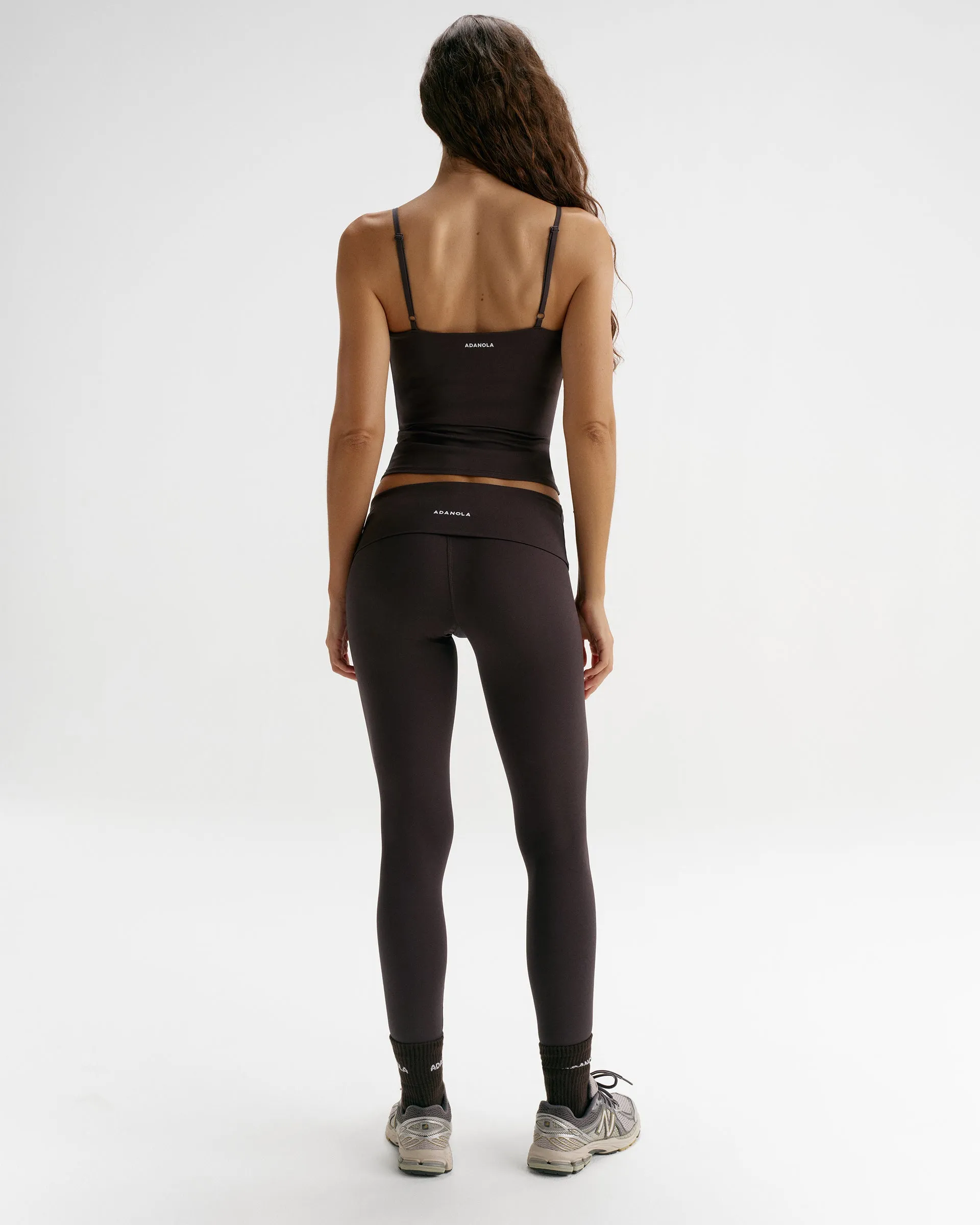 Fold Over Yoga Leggings - Coffee Bean sold by Adanola product image thumbnail 2