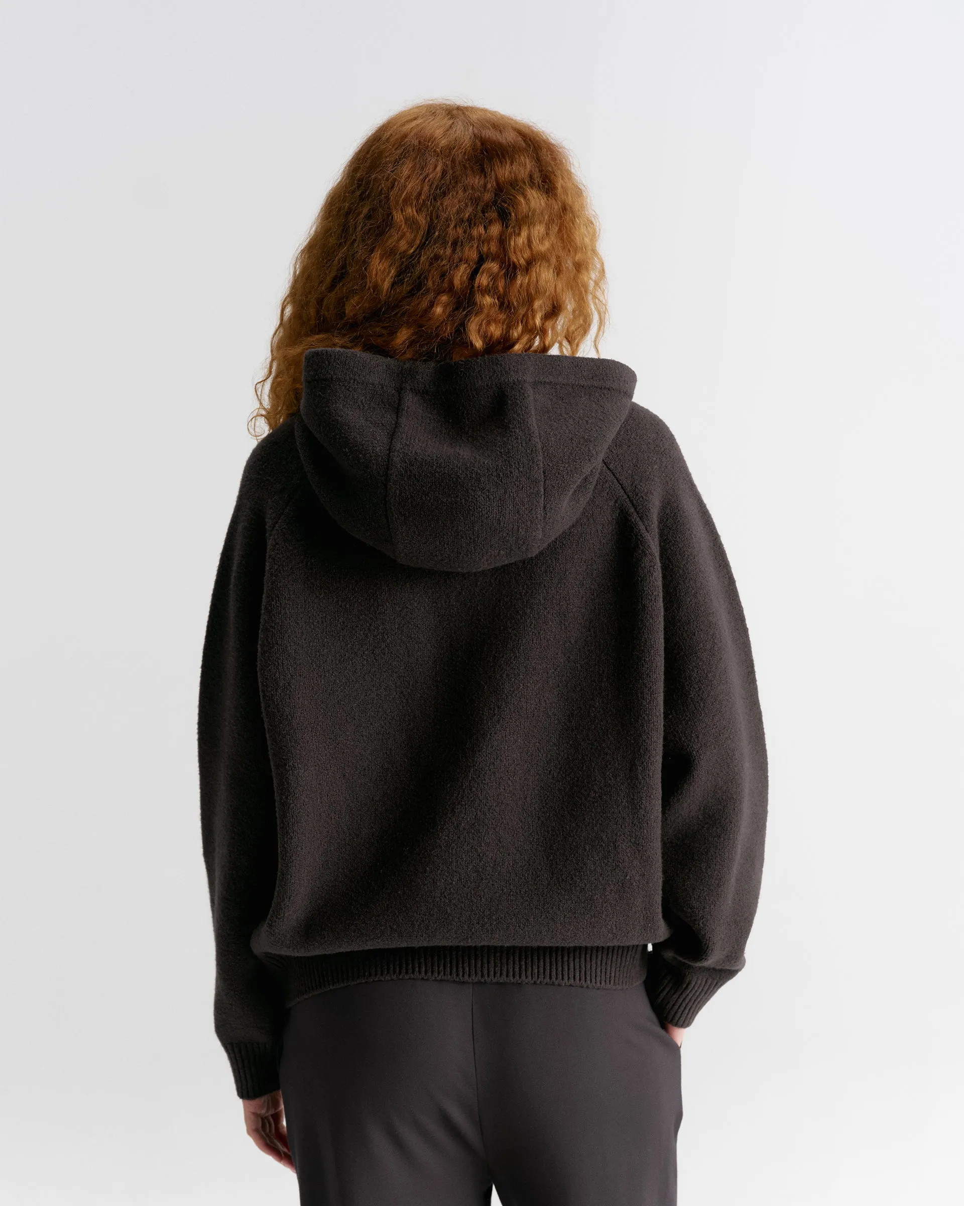 Oversized Knit Hoodie - Coffee Bean sold by Adanola product image thumbnail 2