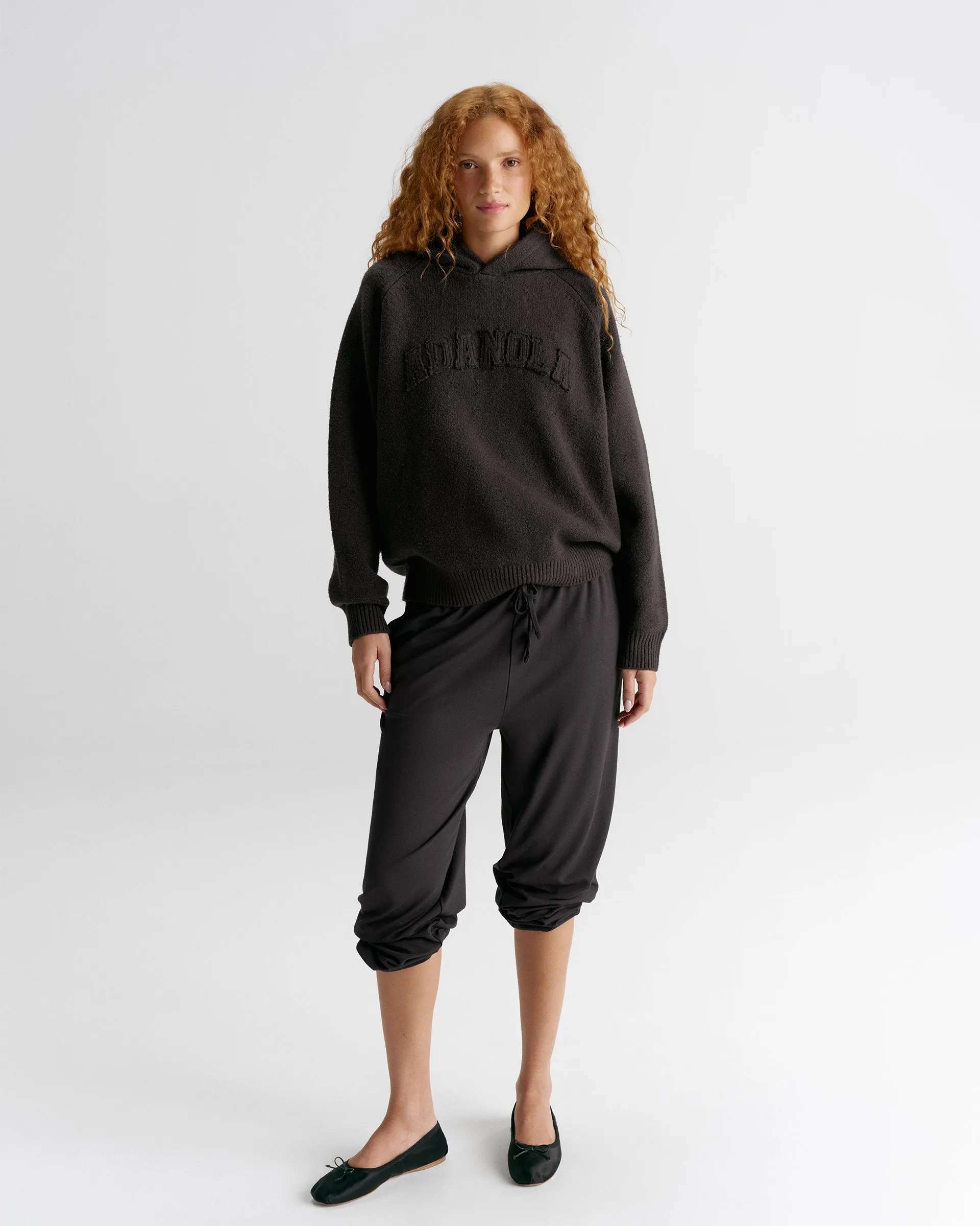 Oversized Knit Hoodie - Coffee Bean sold by Adanola product image thumbnail 5