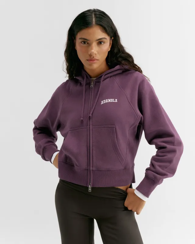 Zip Through Hoodie - Elderberry Purple made by Adanola