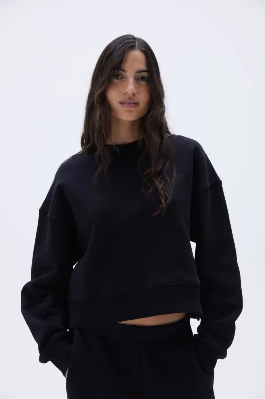 Boxy Sweatshirt - Black sold by Adanola
