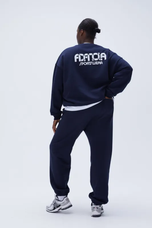 Sportswear Oversized Sweatshirt - Navy Blue sold by Adanola