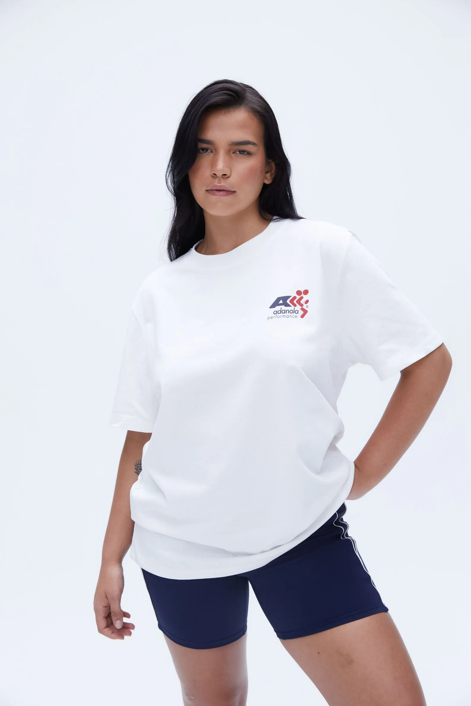 Vintage Sports Short Sleeve Oversized T-shirt - White sold by Adanola