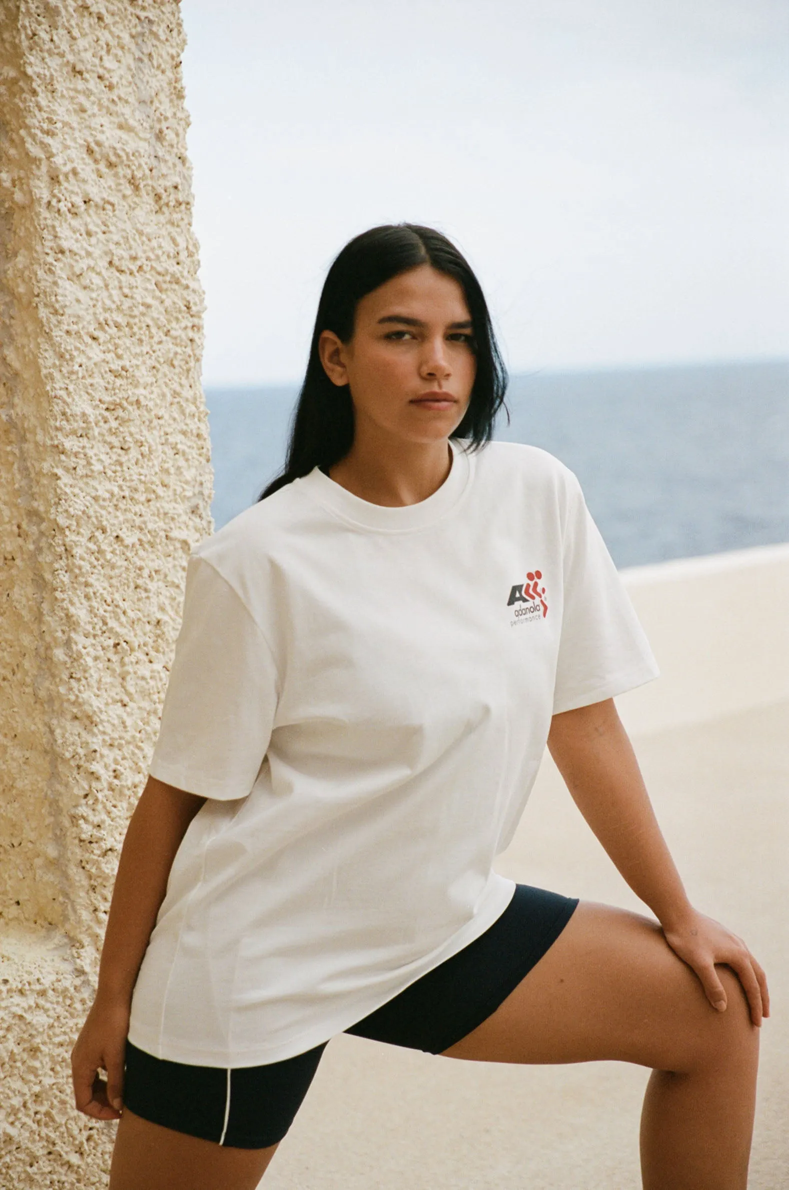 Vintage Sports Short Sleeve Oversized T-shirt - White sold by Adanola product image thumbnail 5