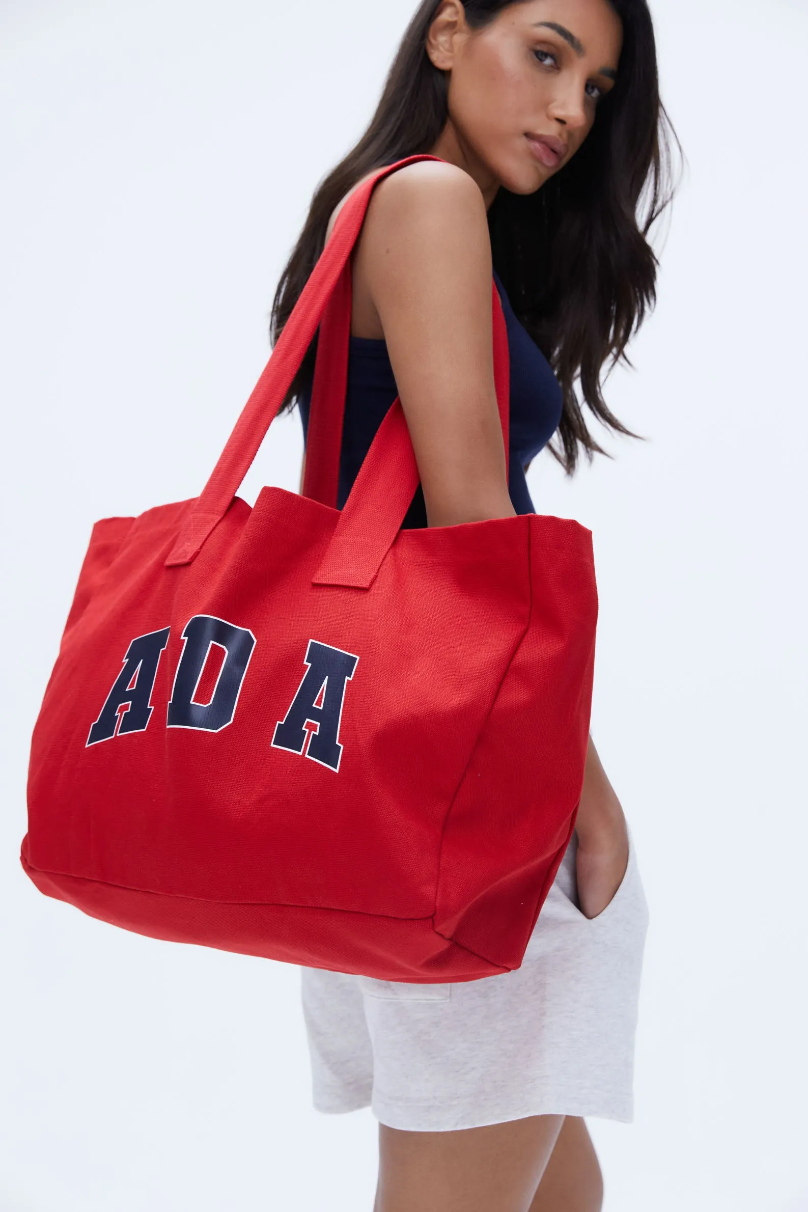 ADA Tote Bag - Classic Red/Navy Blue sold by Adanola
