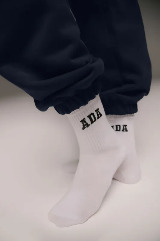 ADA Socks - White/Black sold by Adanola
