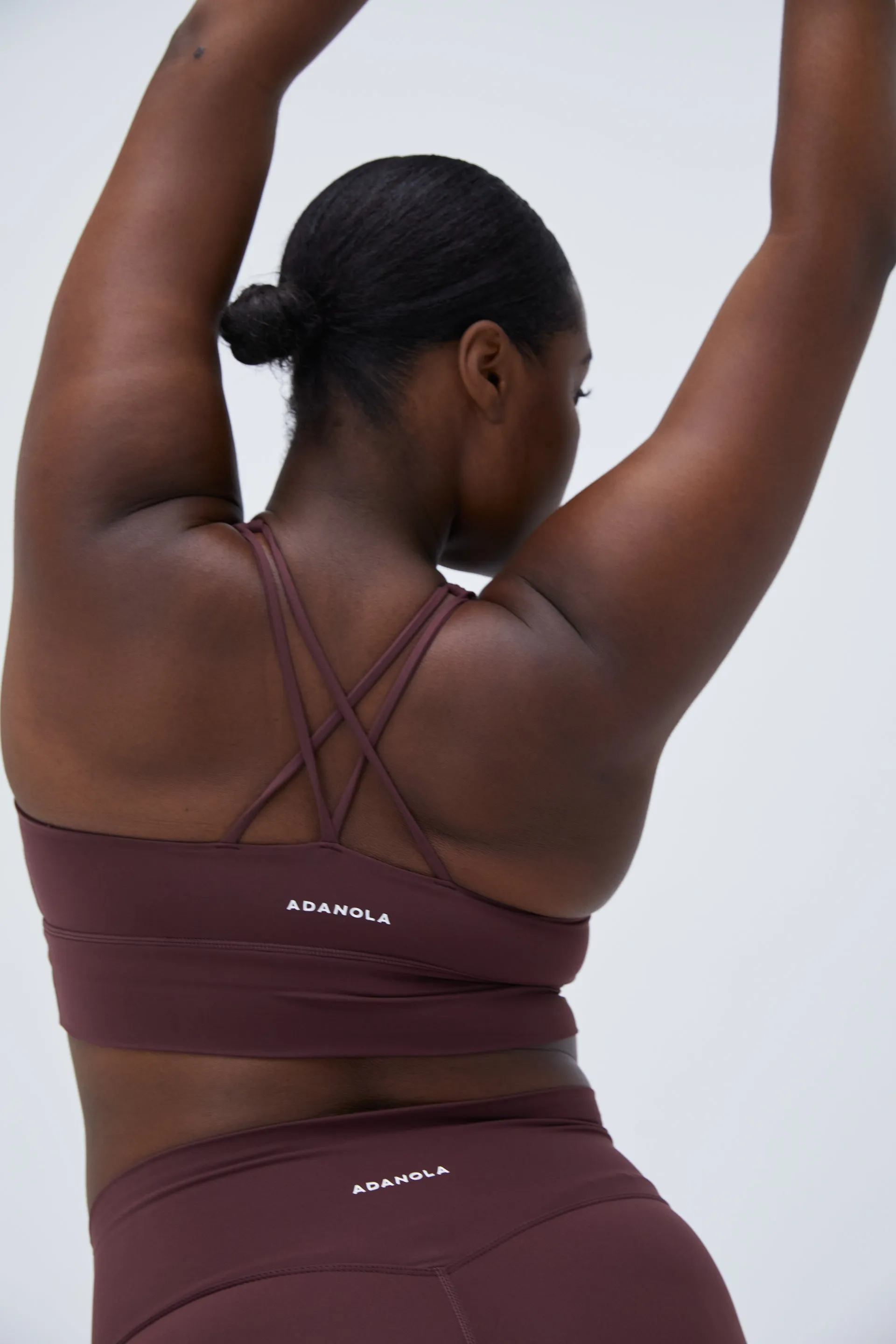 Ultimate Cross Back Bra - Burgundy sold by Adanola product image thumbnail 2