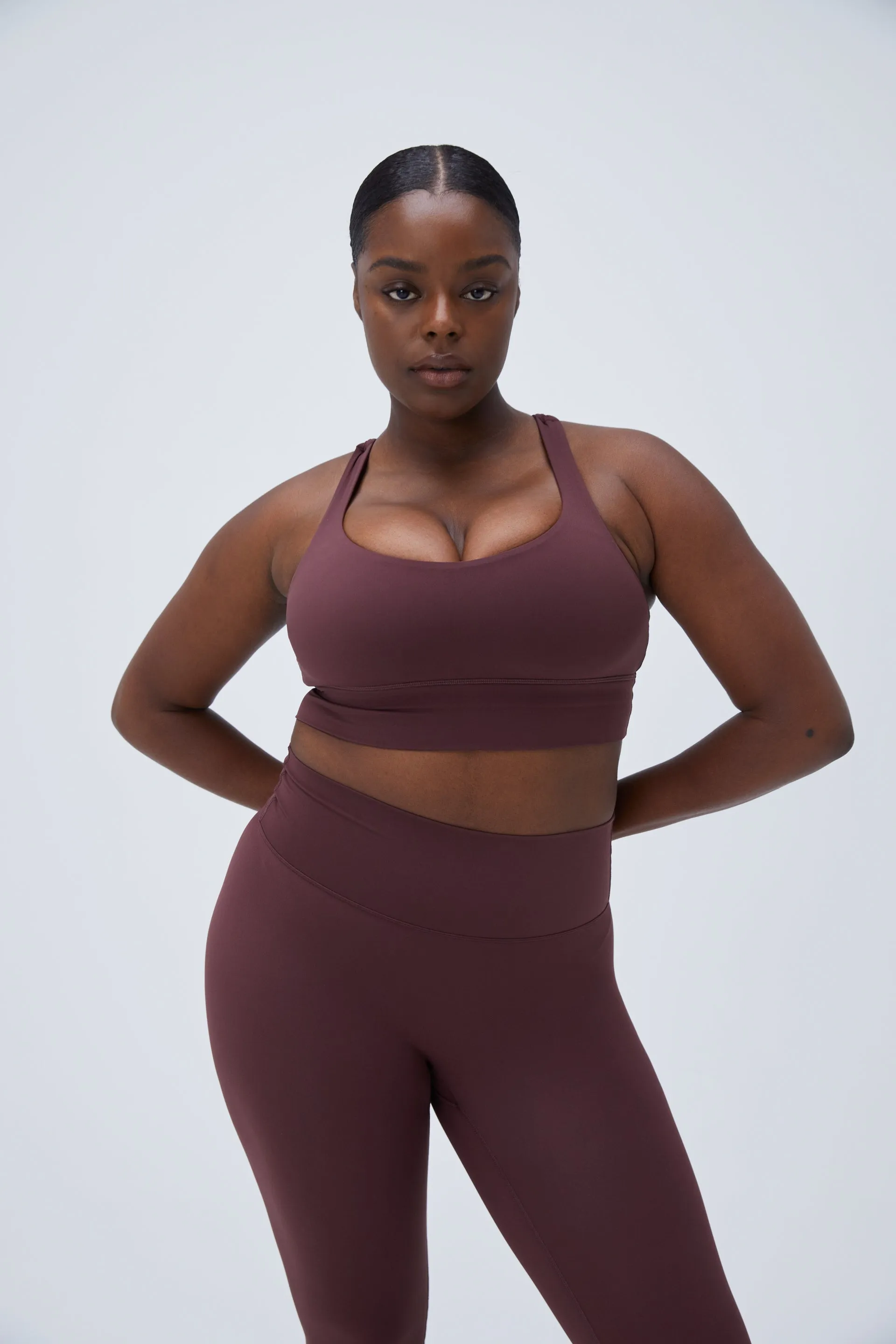 Ultimate Cross Back Bra - Burgundy sold by Adanola