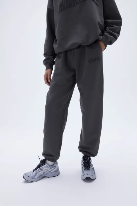 Distressed Varsity Sweatpants - Charcoal Grey sold by Adanola