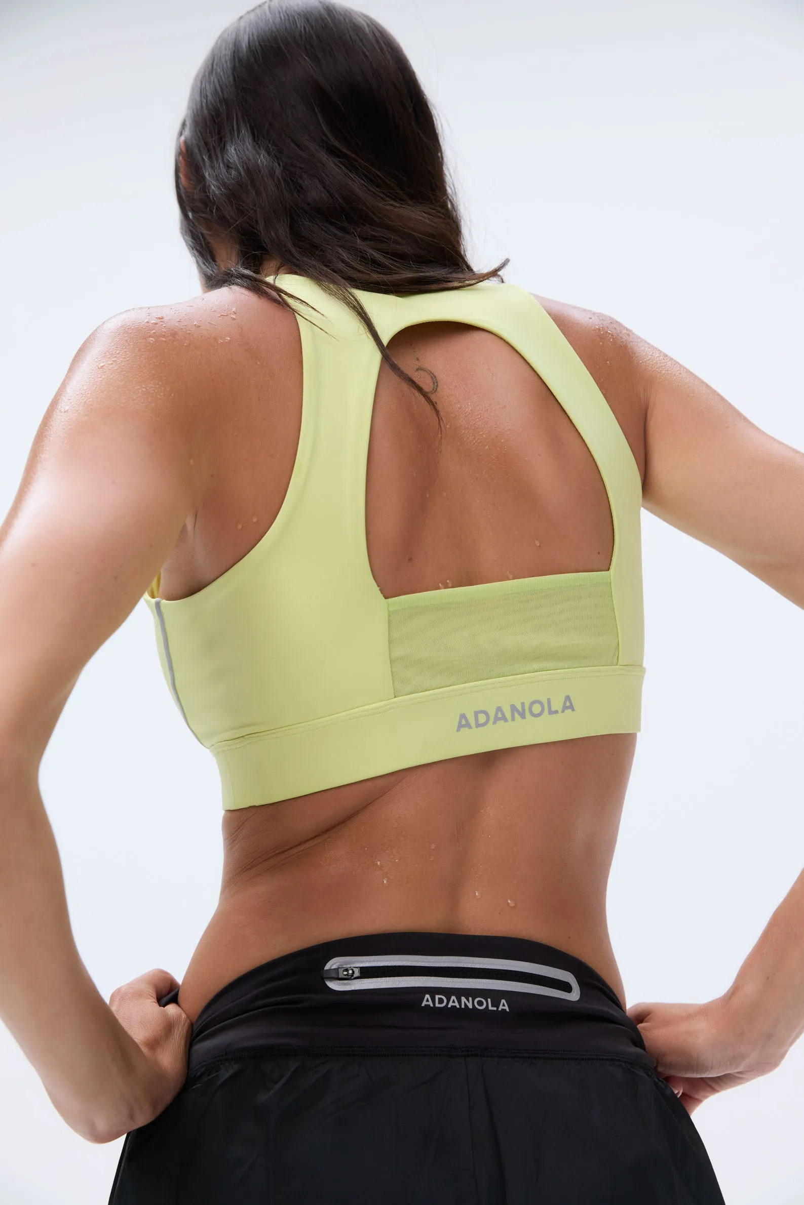 Mesh Open Back Bra - Lime sold by Adanola product image thumbnail 2