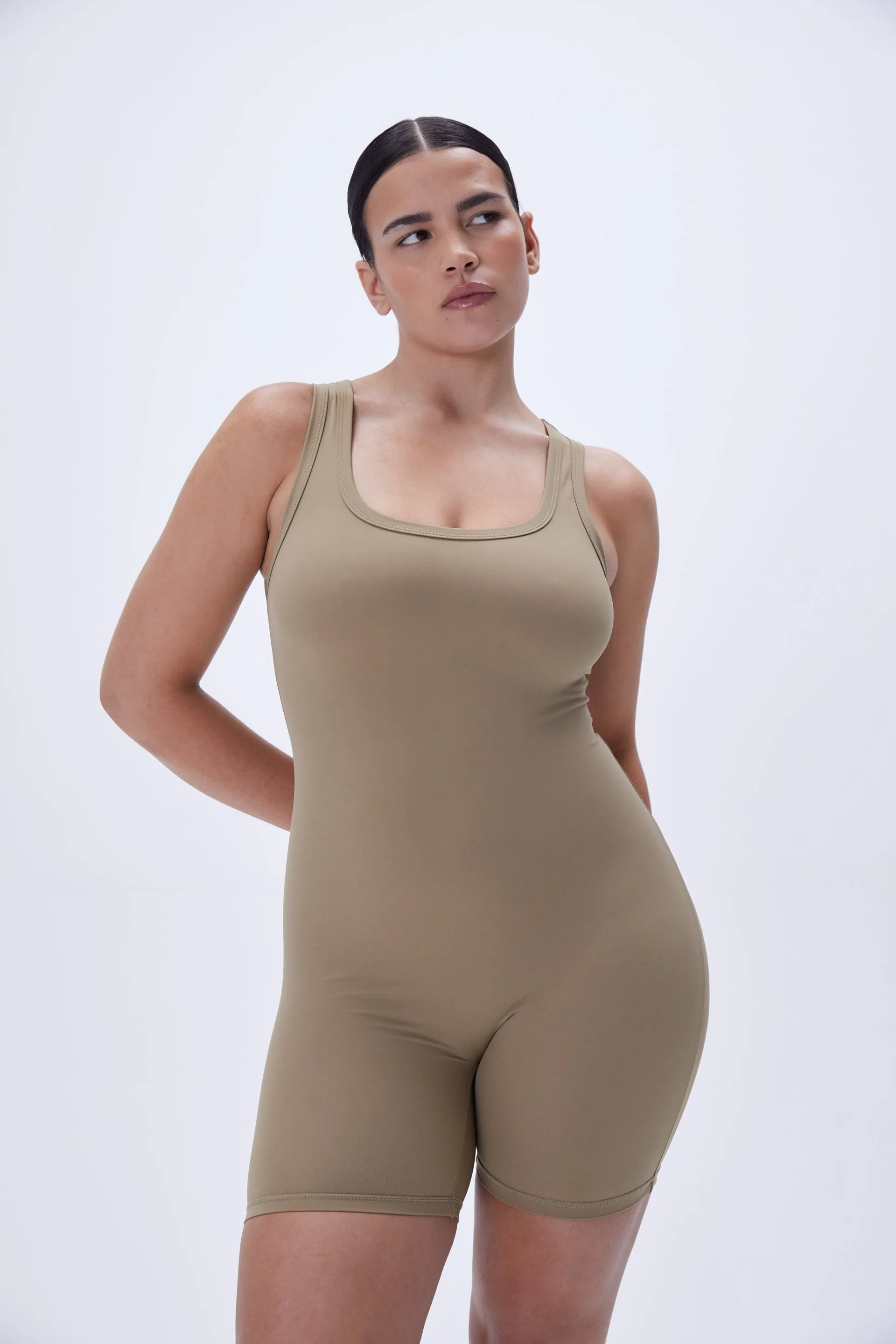 Ultimate Scoop Neck Sleeveless Romper - Deep Sand sold by Adanola product image thumbnail 4