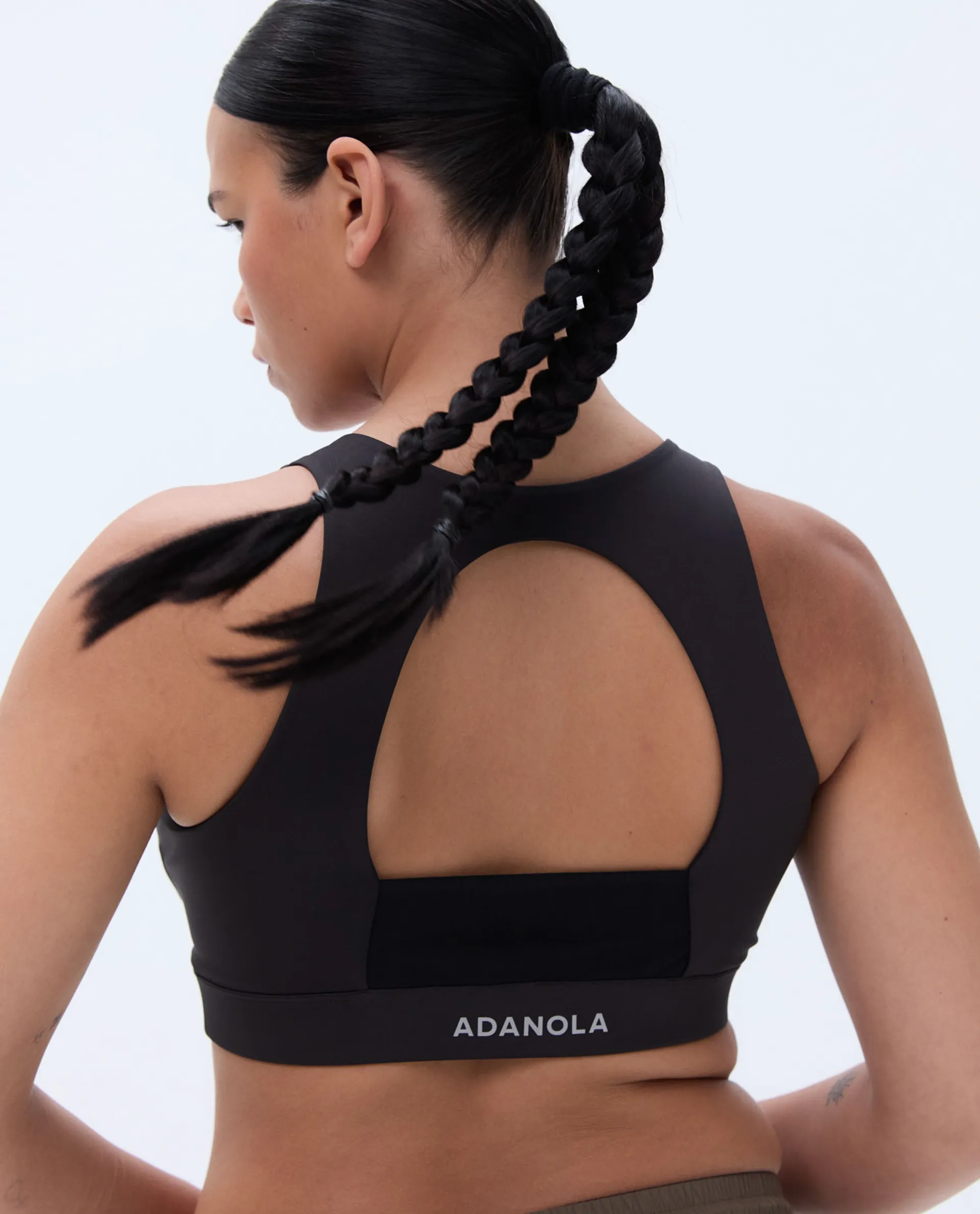Mesh Open Back Bra - Black sold by Adanola product image thumbnail 2