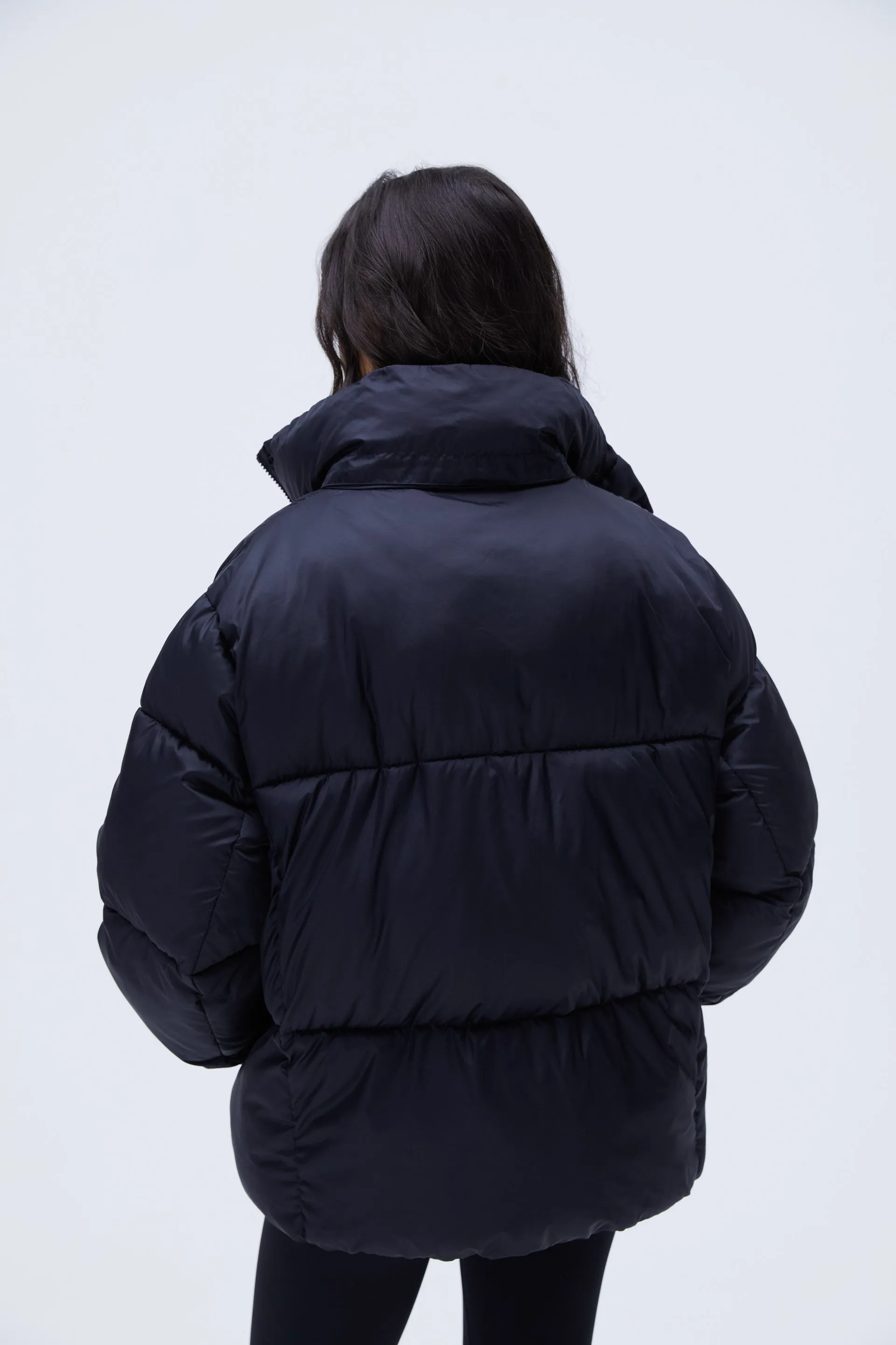 Oversized Puffer Jacket - Black | Parallel