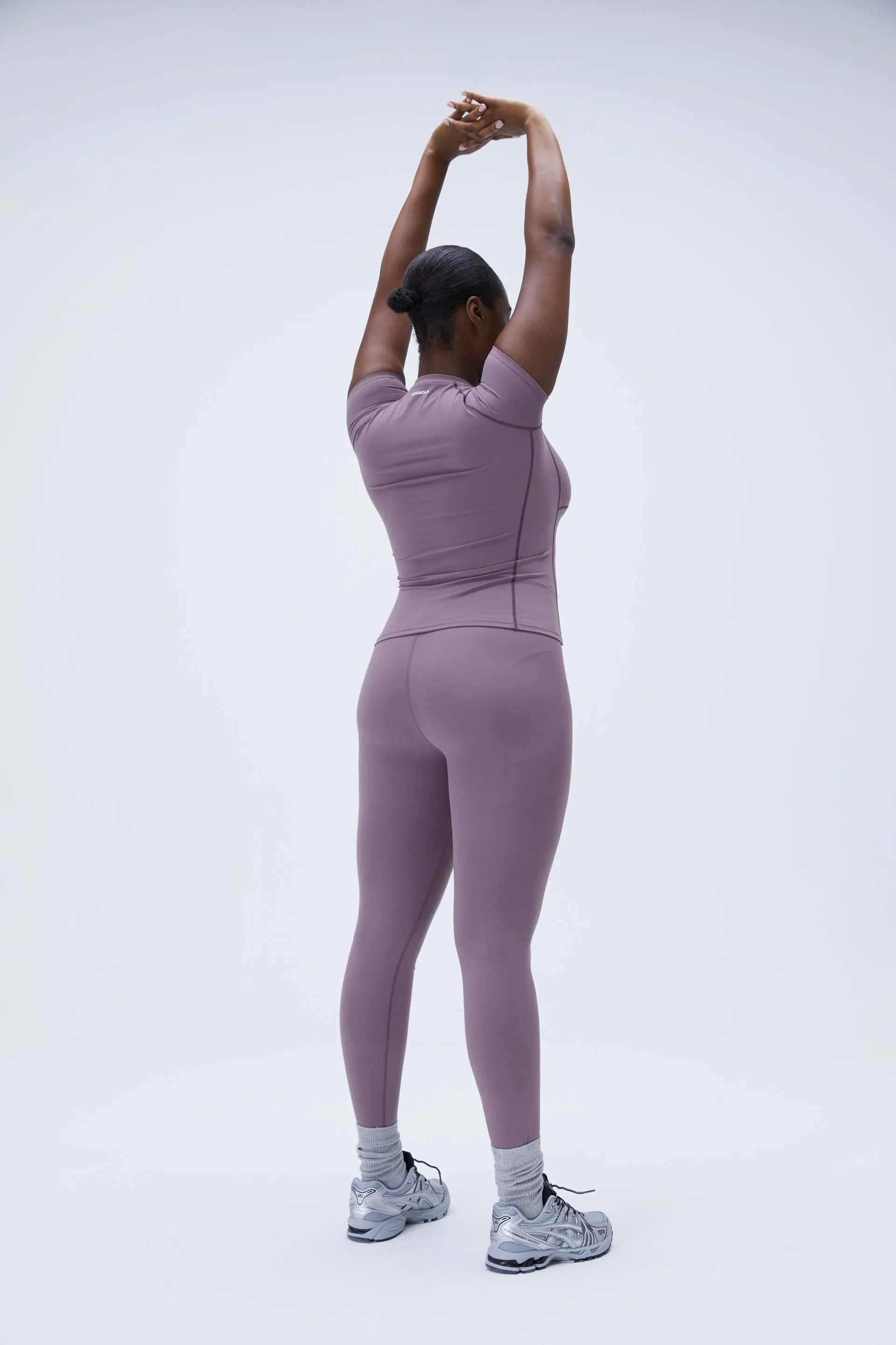 Ultimate Seam Detail Short Sleeve Top - Mauve Purple sold by Adanola product image thumbnail 2