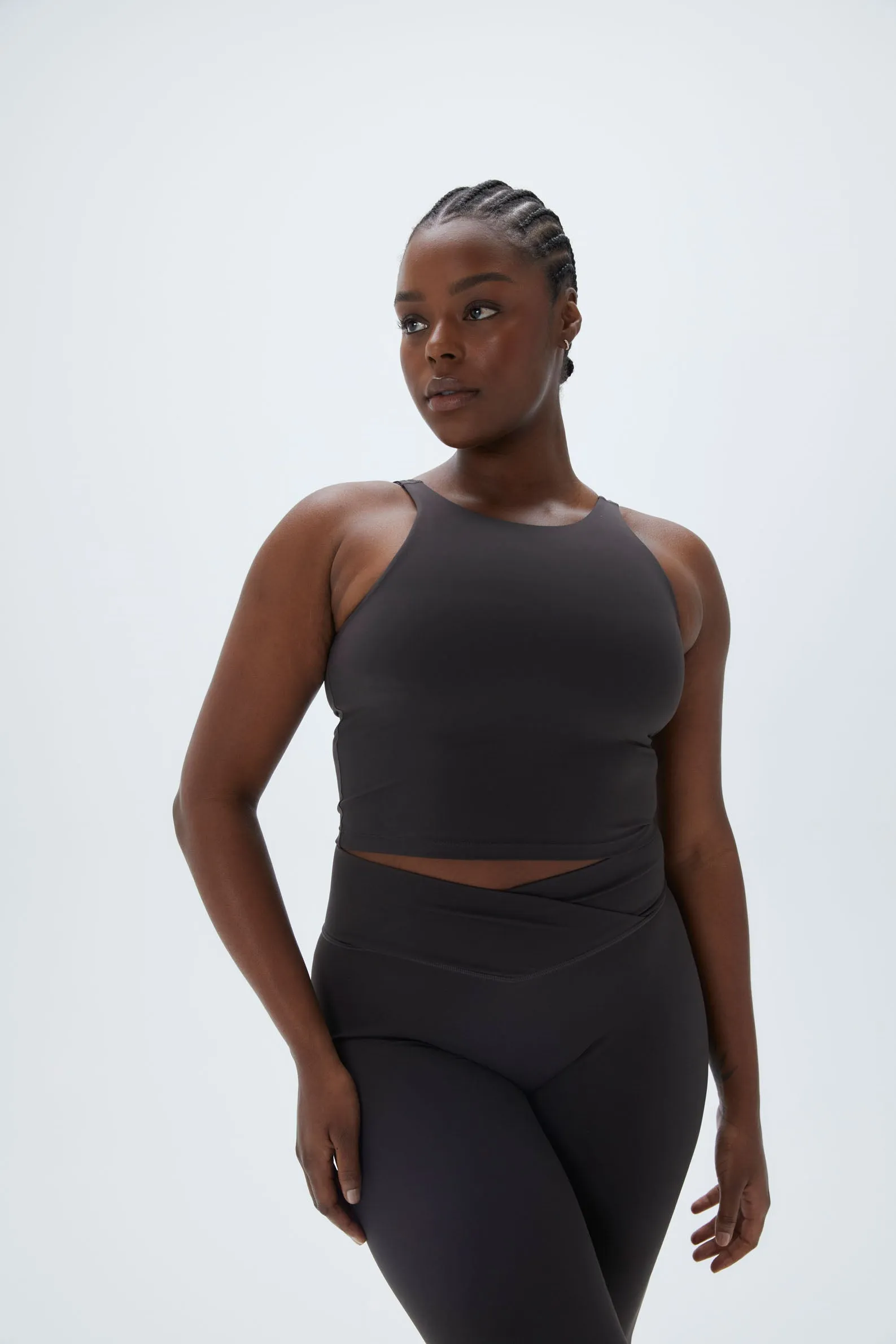 Ultimate Racer Front Scoop Back Bra - Coffee Bean sold by Adanola