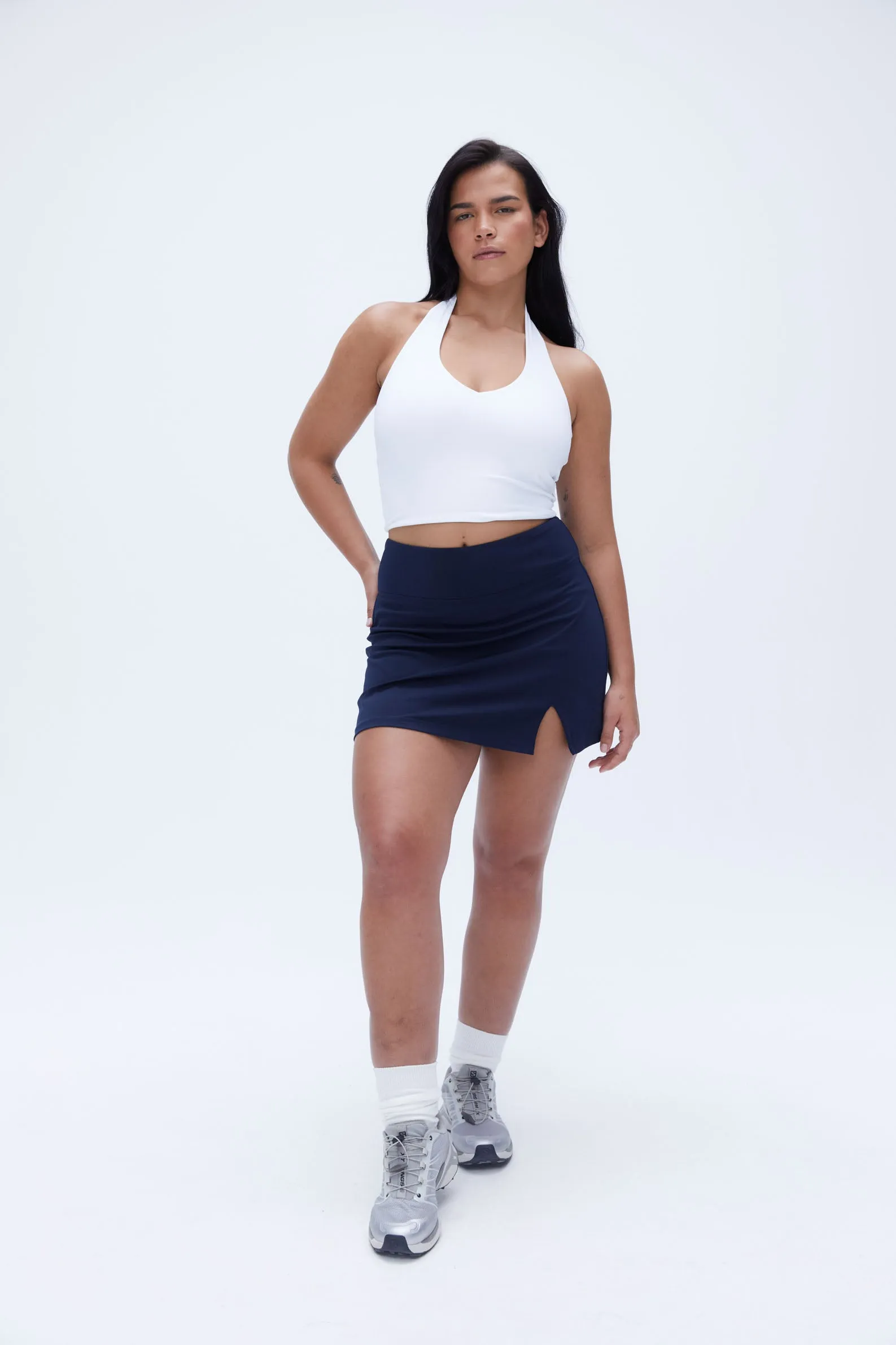 A-line Mini Skirt - Navy Blue sold by Adanola product image thumbnail 5