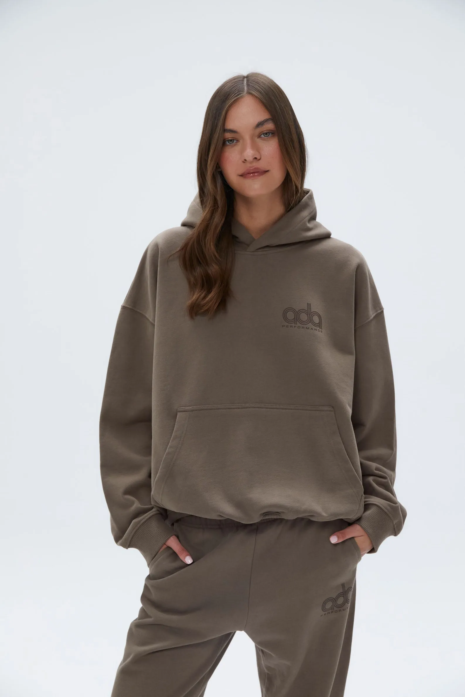 Performance Oversized Hoodie - Cocoa Brown sold by Adanola
