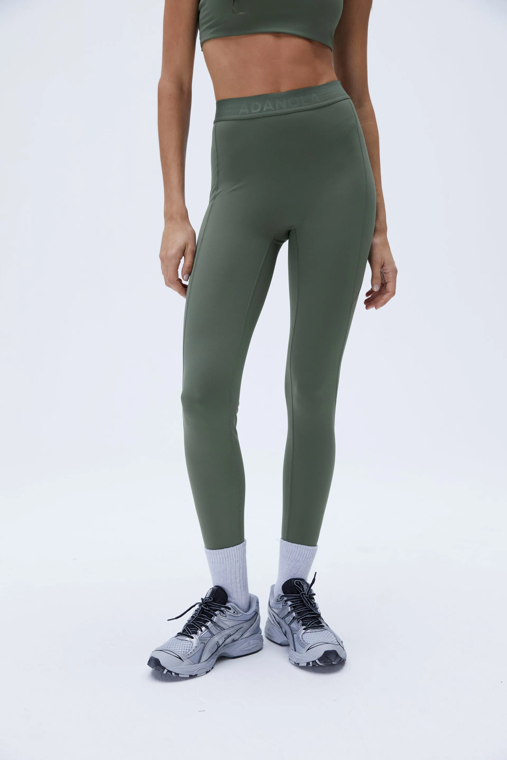 Ultimate Branded Pocket Leggings - Khaki Green sold by Adanola product image thumbnail 2