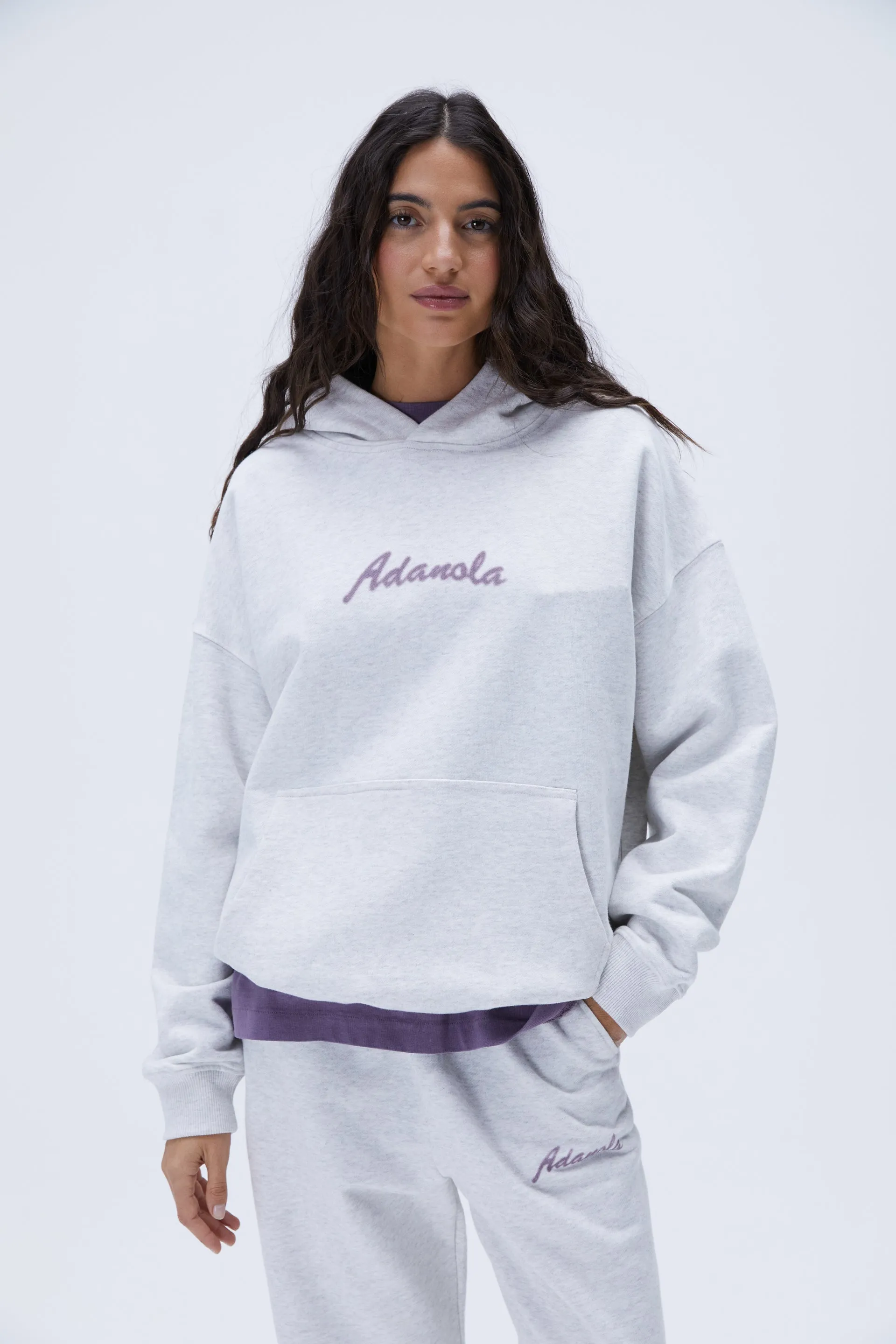 Freehand Oversized Hoodie - Light Grey Melange sold by Adanola product image thumbnail 2