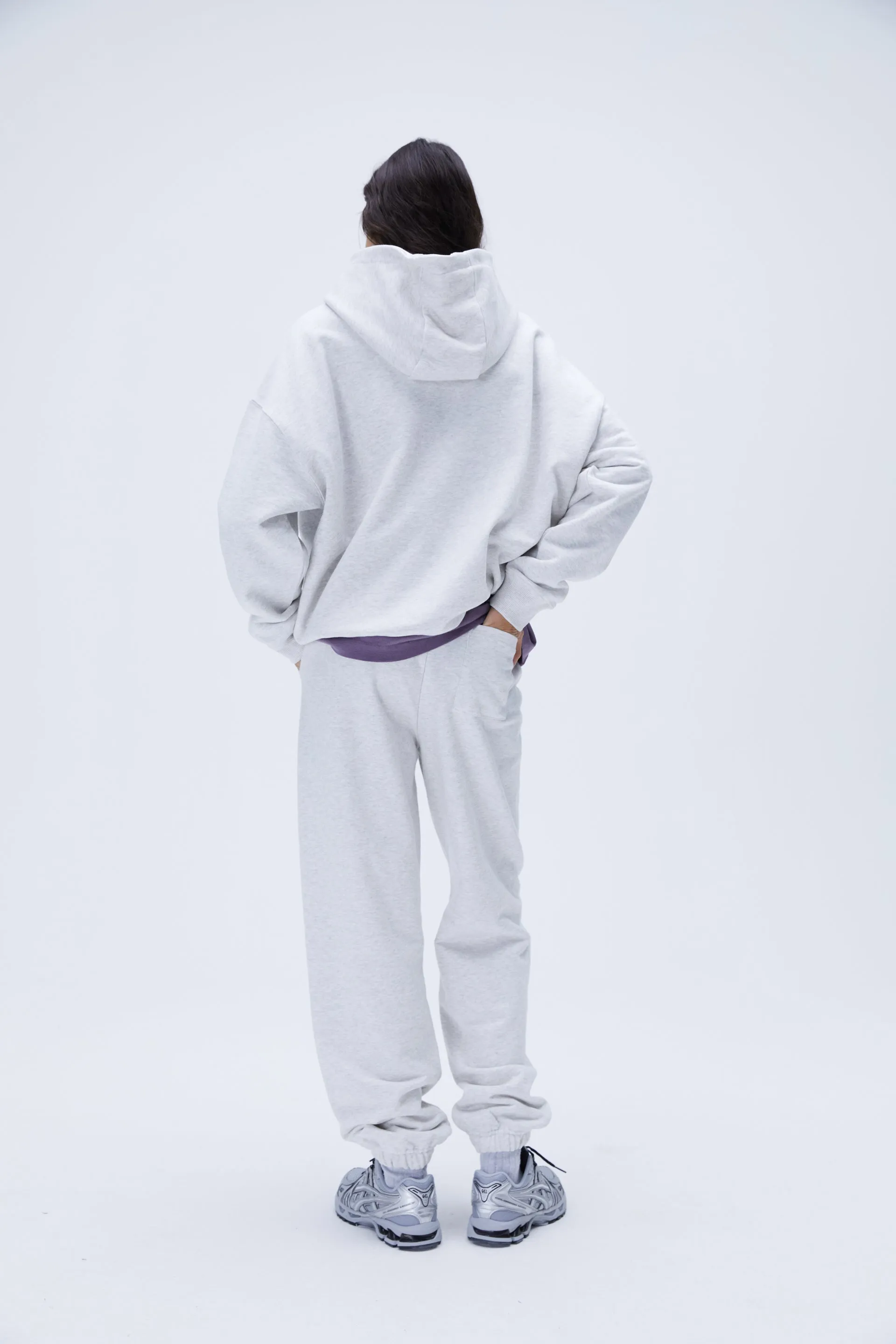 Freehand Oversized Hoodie - Light Grey Melange sold by Adanola product image thumbnail 3