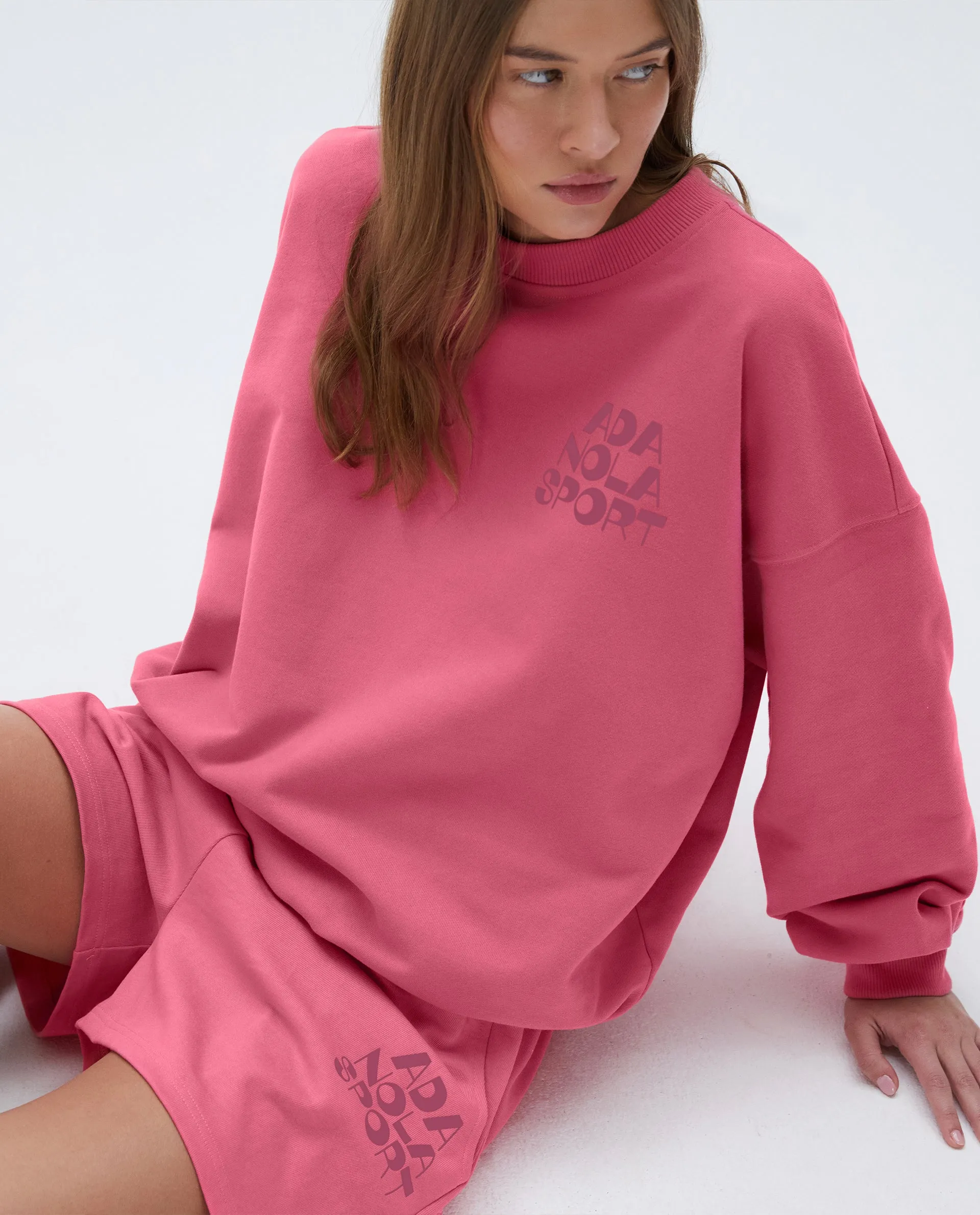 Graphic Oversized Sweatshirt - Pink sold by Adanola product image thumbnail 2