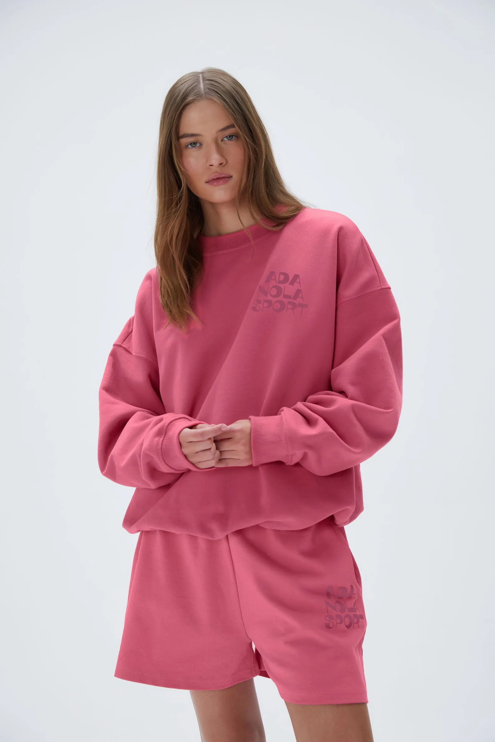 Graphic Oversized Sweatshirt - Pink sold by Adanola product image thumbnail 4
