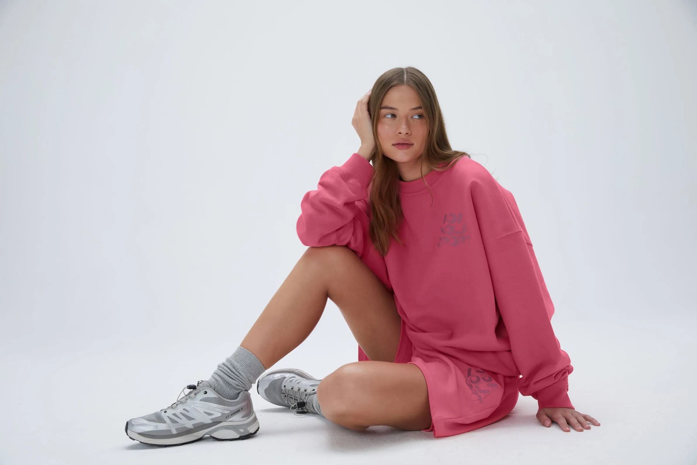 Graphic Oversized Sweatshirt - Pink sold by Adanola product image thumbnail 5
