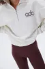 Performance Oversized Funnel Neck Zip Sweatshirt - Marshmallow White sold by Adanola
