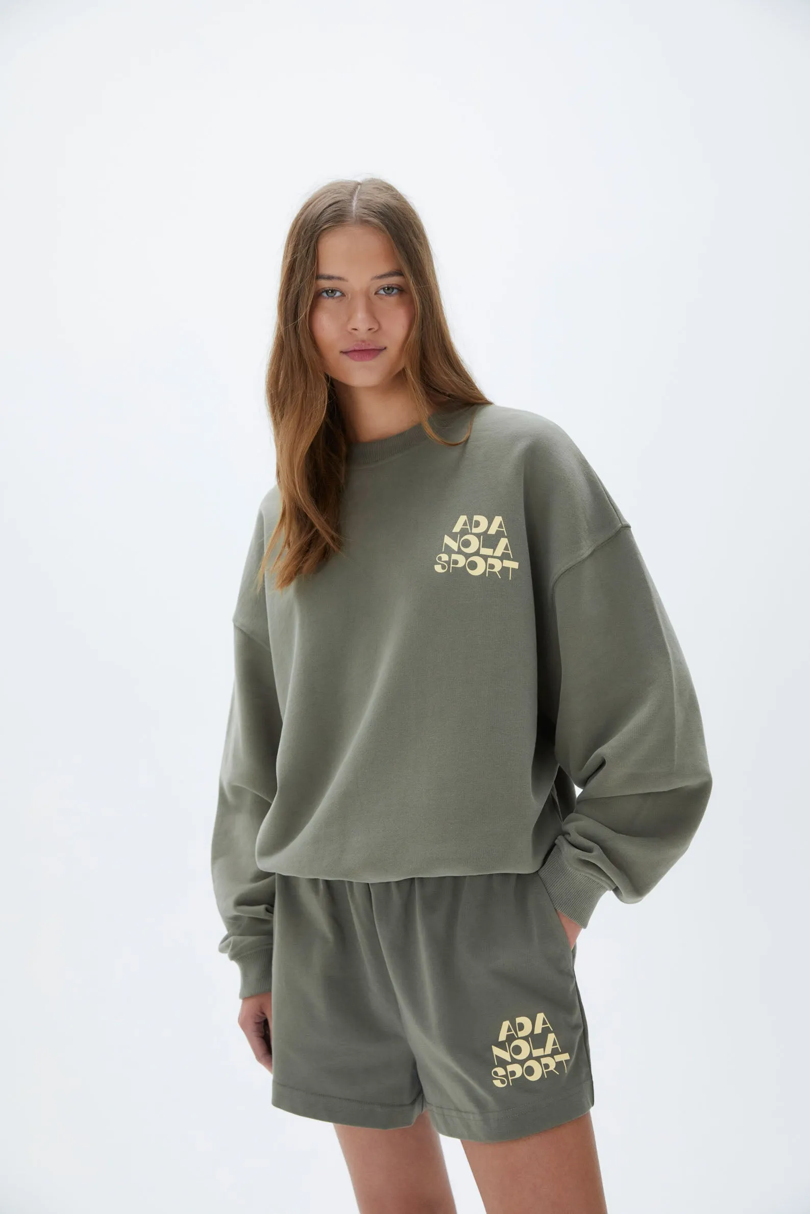 Vacation Relaxed Sweatshirt - Olive Green sold by Adanola product image thumbnail 4