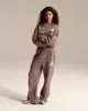 Retro Straight Leg Sweatpants - Pebble Brown/Marshmallow White sold by Adanola