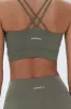 Ultimate Cross Back Bra - Olive Green sold by Adanola