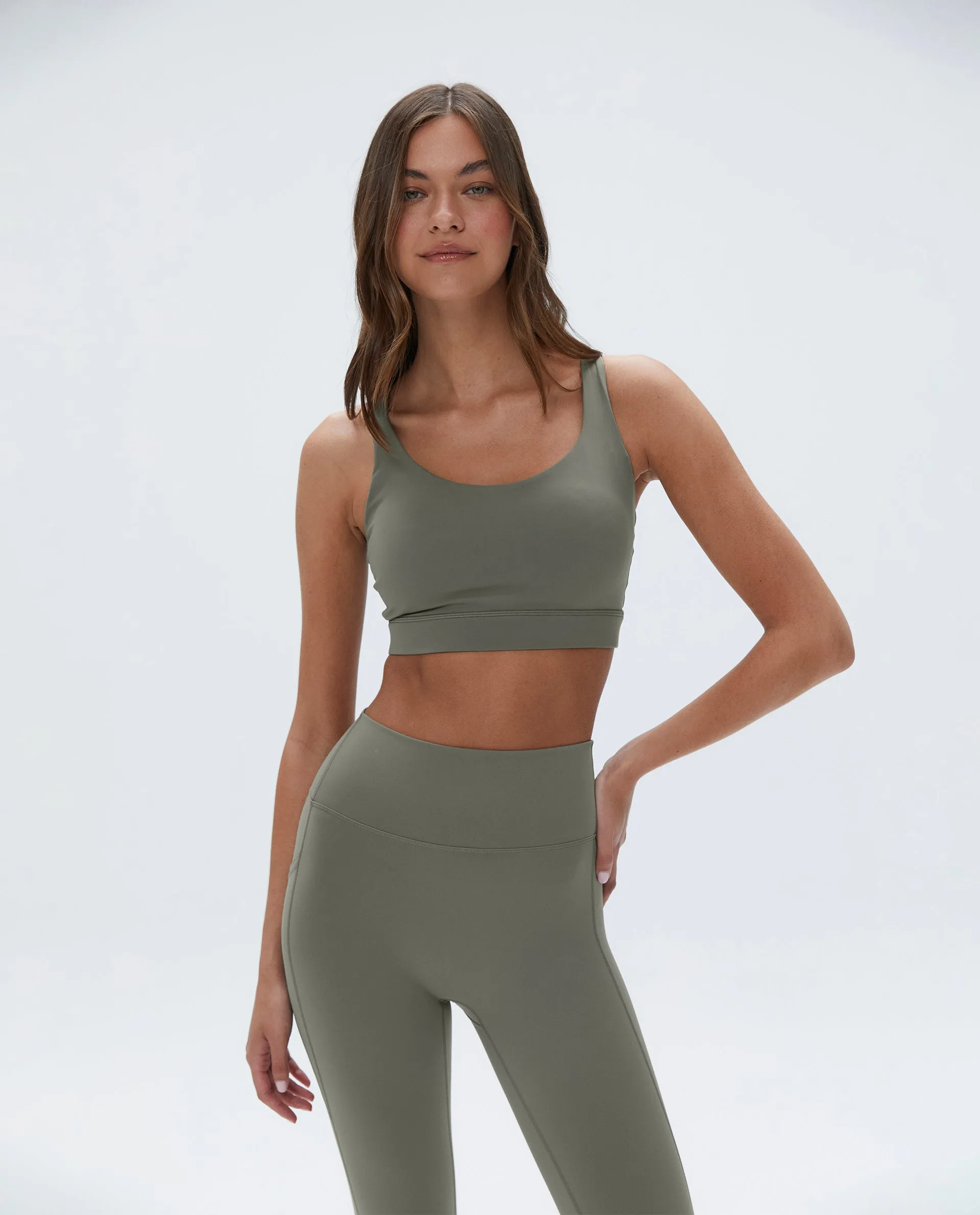 Ultimate Cross Back Bra - Olive Green sold by Adanola