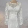 Mermaid Lace Embroidery Long Sleeves Wedding Dress sold by KissProm