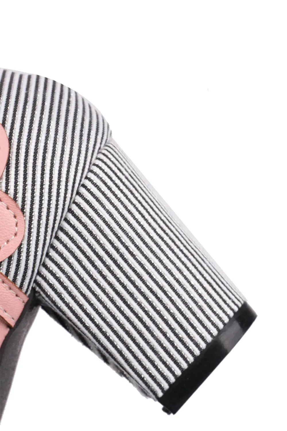 Stripe & Polka Dots Buckled High Heel Shoes sold by KissProm product image thumbnail 5