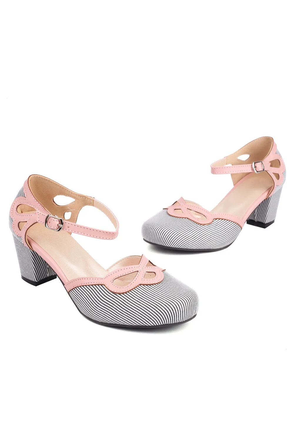 Stripe & Polka Dots Buckled High Heel Shoes sold by KissProm product image thumbnail 2