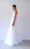 V Neck Sleeveless A-Line Long Tulle Backless White Wedding Dress sold by KissProm