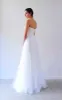 V Neck Sleeveless A-Line Long Tulle Backless White Wedding Dress sold by KissProm