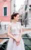 Romantic A-Line Lace  Tulle In White Shade Wedding Dress sold by KissProm