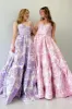 Delice | A-Line Sweetheart Floral Printed Long Prom Dresses sold by KissProm