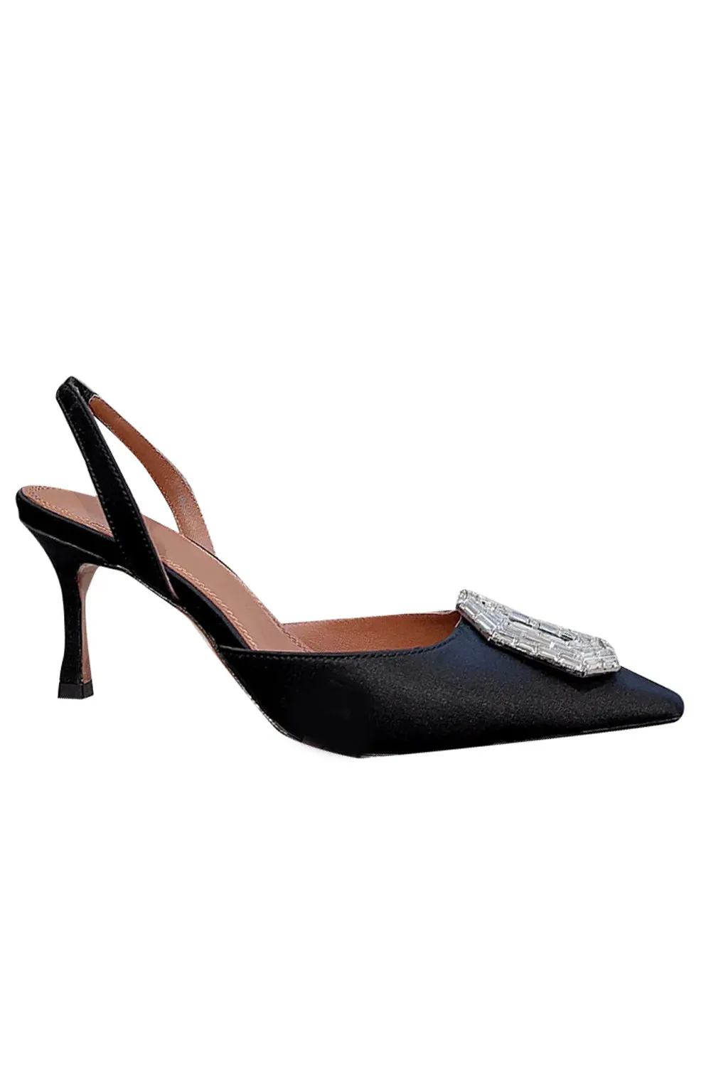 Royal Blue Satin Buckled Mid Heel Stiletto Sandals sold by KissProm product image thumbnail 5