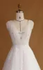 A-Line Strapped V-Neck Lace Satin Dress With Appliques Low-V Back sold by KissProm