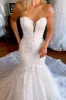 Alena | Sparkly White Mermaid Detachable Long Sleeves Lace Wedding Dress sold by KissProm