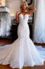 Alena | Sparkly White Mermaid Detachable Long Sleeves Lace Wedding Dress sold by KissProm