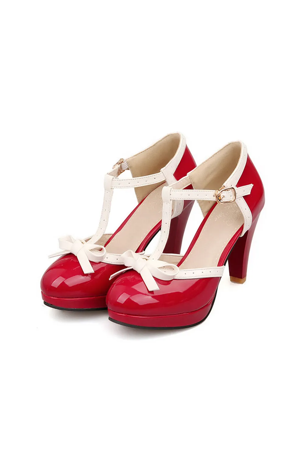 Retro Bow High Heel Shoes sold by KissProm product image thumbnail 4