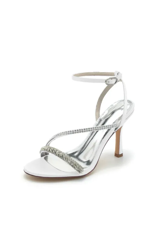 Single Strap Ankle Strap Wedding Shoes With Rhinestone sold by KissProm
