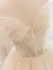 Vivienne | Champagne Tulle Lace Wedding Dress With Sweep Train sold by KissProm