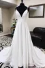 A-line Spaghetti Straps Lace Appliques Simple Wedding Dress sold by KissProm